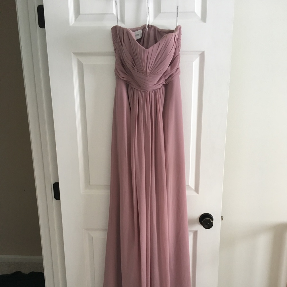 Lilac David’s Bridal bridesmaid dress